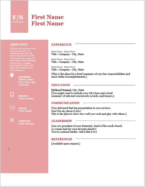 Creative Resume Template 08