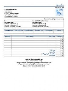 invoices for microsoft word
