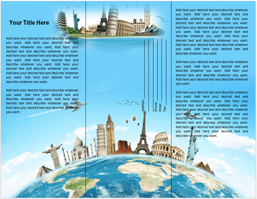 travel brochure for tourists