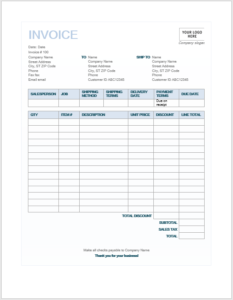 11 Free Invoice Templates - Word Templates for Free Download