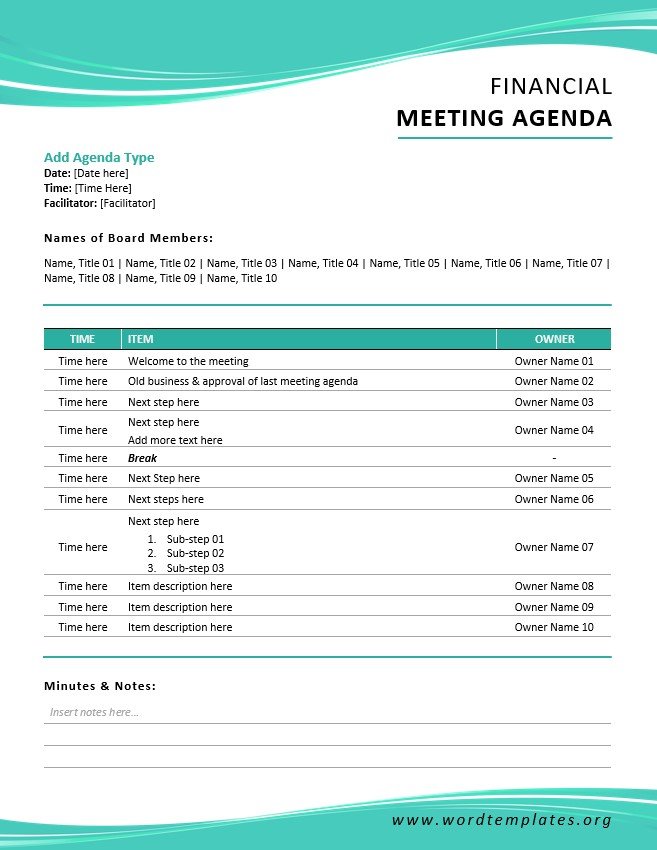 free meeting agenda template download