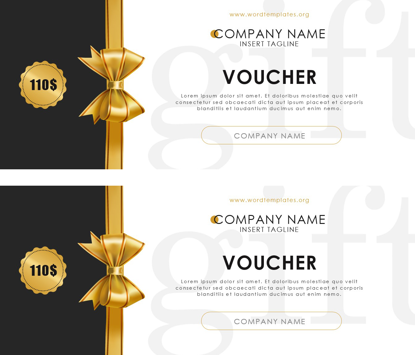 birthday gift certificate template for word