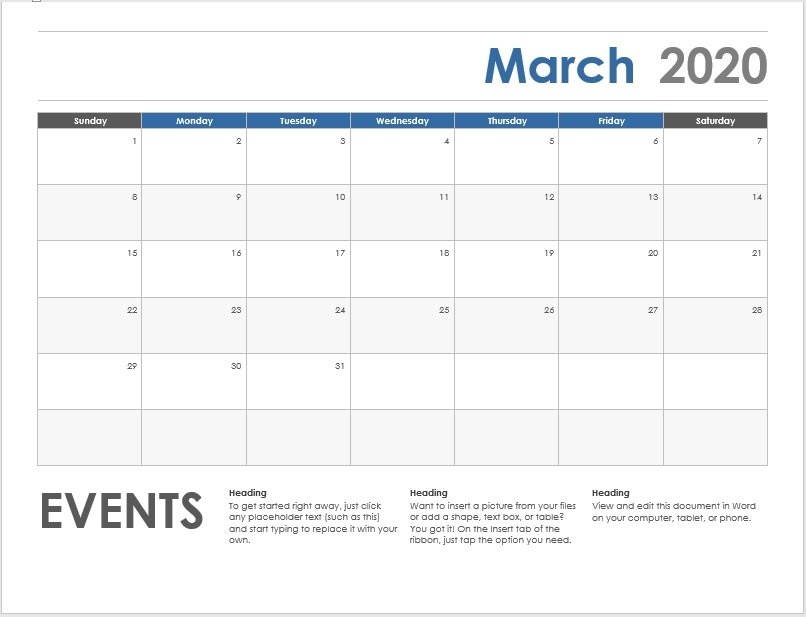 9 Free Calendar Templates (High Quality) - Word Templates for Free Download