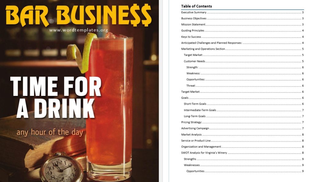 Drinks-Bar-Business-Plan-Template