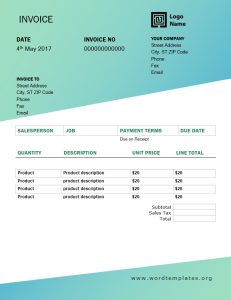 Free Invoice Templates – Word Templates for Free Download