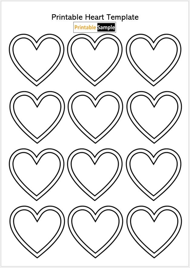 Printable Heart Template 5
